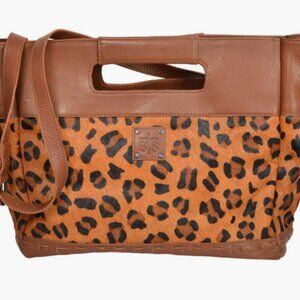 STS Ranchwear Women's Leopard Flat Rock Tote - New with tags